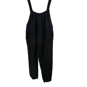 Bobi Black Cotton Modal Coverall Jumpsuit‎ Size Medium New